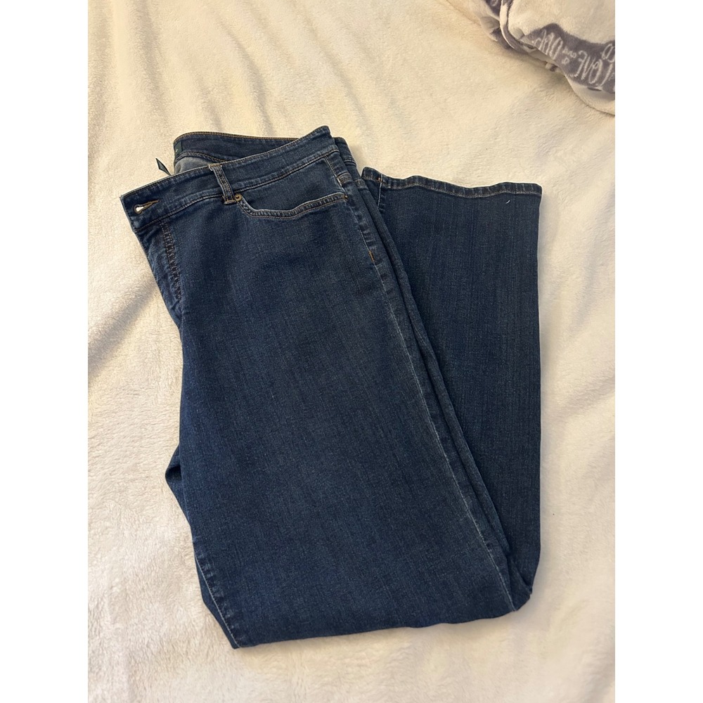 Lauren Ralph Lauren Heritage Jeans Womens 16 Dark Wash Straight Leg Stretch